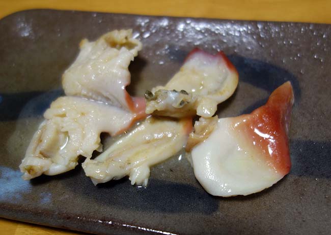 銀鮭・宗八ガレイ焼き、北寄貝刺しバター焼き・ニシン黄金漬けの北海道海鮮小ネタ