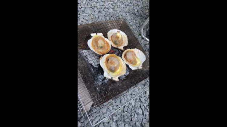 【北海道旭川日帰りバーベキューその3】北海道の貝代表といえば帆立ホタテ 今回は炭火焼BBQでバター醤油
